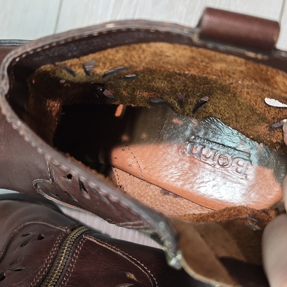 Born Women Ivy Goose Ankle Leather Heels Boots shoes sz 8 - Picture 7 of 12